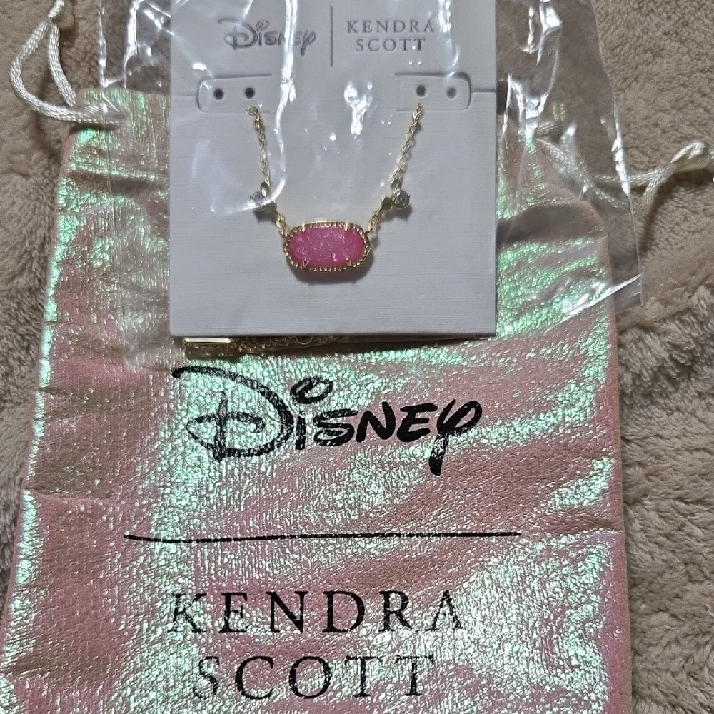 Kendra Scott Disney Pink Drusy Pendant Necklace